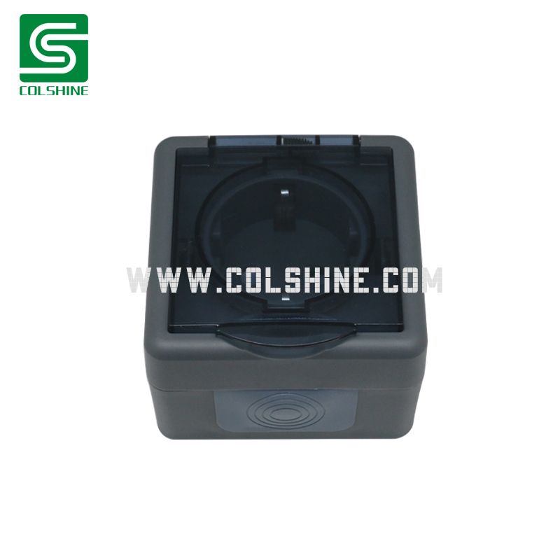 Schuko Socket Outlet IP54 Type-F 2P+E Weatherproof European Wall Socket